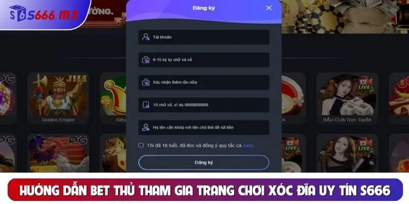 Hướng dẫn bet thủ tham gia trang chơi xóc đĩa uy tín S666